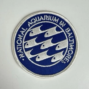 Vintage Maryland Meereslebewesen NATIONAL AQUARIUM IN BALTIMORE gestickter Aufnäher 4 Zoll - Bild 1 von 2