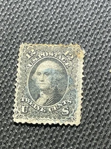 Antike US Briefmarke Scott #69 George Washington fein gebraucht blau gestempelt - Bild 1 von 2