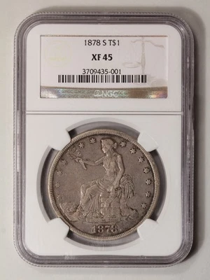 Dólar comercial 1878-S T$1 NGC XF45 Foto 1 de 4