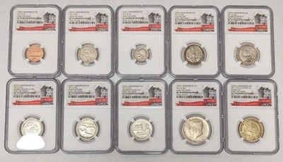2017 S 225TH Anniversary Set Enhanced Mint Set NCG SP 70 - Image 1 of 3