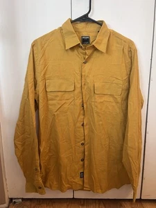 Todd Snyder Two Pocket Shirt Mens Sz M Yellow Utility Long Sleeve Casual - Picture 1 of 3