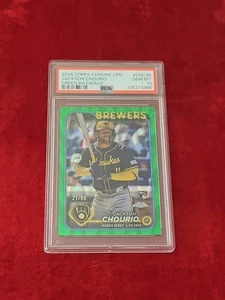 2024 TOPPS CHROME UPDATE GREEN RAYWAVE #USC30 JACKSON CHOURIO 5/99 PSA 10 - Picture 1 of 6