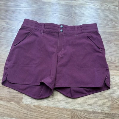 Kuhl 短裤女式 8 紫色远足户外小径拉链口袋弹力休闲 — 第 1/4 张图片