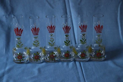 Schöne alte  Sliwowitz Gläser handbemalt 6 Stück - Bild 1 von 3