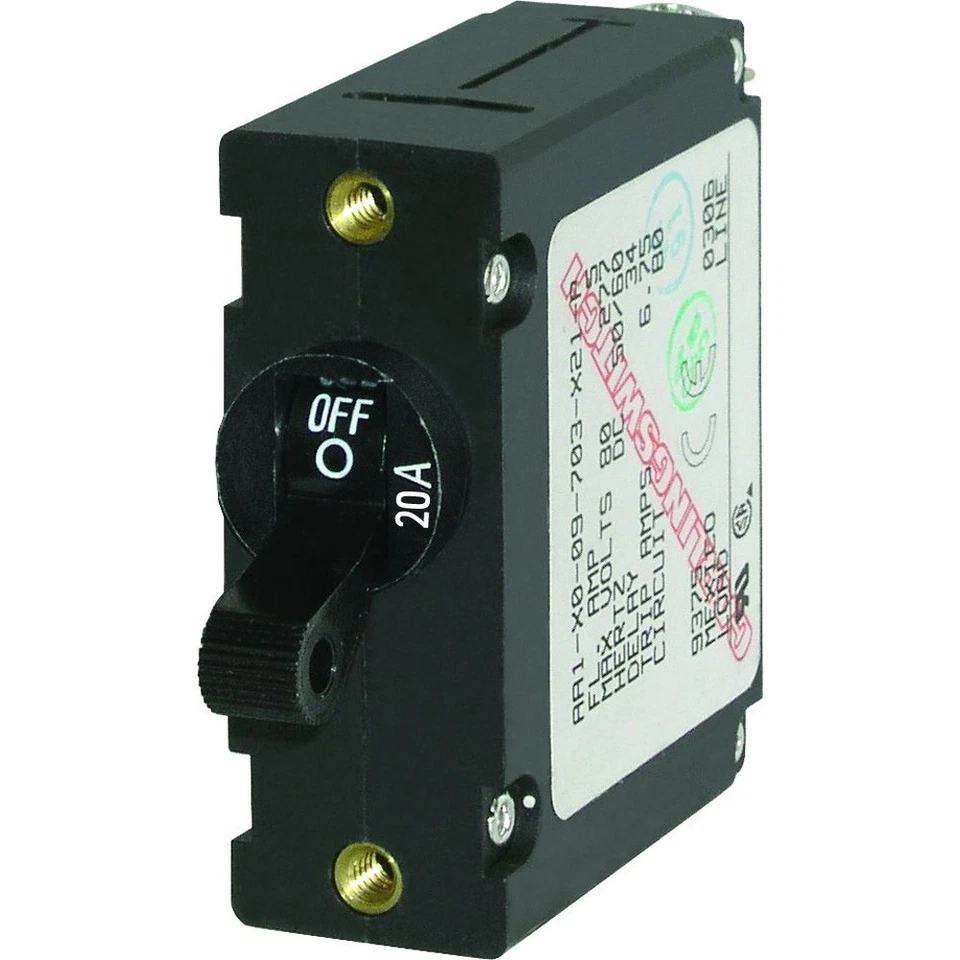 Blue Sea Systems 7212 Ac / Dc Single Pole Magnetic World Circuit Breaker 20 Amp - Image 1 of 1