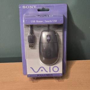 New SONY VAIO Vintage USB Ball Mouse CD-ROM Original Package PCGA-UMS1 - Picture 1 of 3
