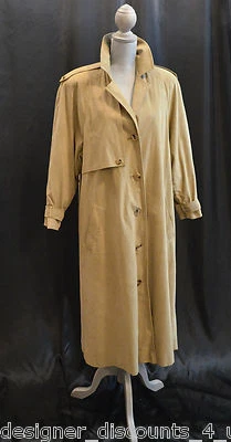 Ladies Jessica Grey taupe lined faux suede Trench Coat Jacket Khaki 6 M VTG NEW — 第 1/4 张图片