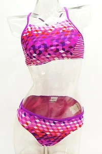 Speedo Electric Purple 2 Pc. Bikini Top & Bottom Set Big Girls Swimwear 14,16 - Picture 1 of 4