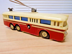 RARE CSSR ITES Tatra T400 Trolleybus 1960 tin plastic flat clockwork Czech made - Picture 1 of 9