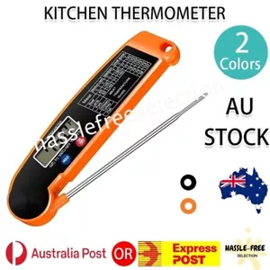 Foldable Digital Thermometer Probe Temperature Kitchen Food Meat Cooking BBQ - Picture 1 of 10