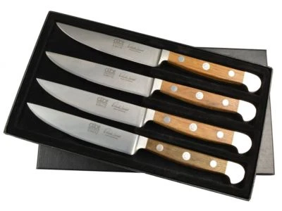 Güde Alpha Fasseiche Messerset vier Steakmesser Porterhouse im Geschenkkarton - Bild 1 von 4