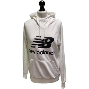 XX403 Women's New Balance White Long Sleeve Sweatshirt Hoodie UK S EU 36 - Picture 1 of 5