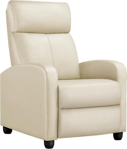 Recliner Chair PU Leather Recliner Sofa Home Theater Seating Adjustable Modern S - Picture 1 of 9