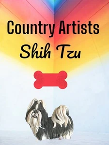 Country Artists Black & White Shih Tzu Dog Sculpture Figurine 2002 - Mint ! - Picture 1 of 3