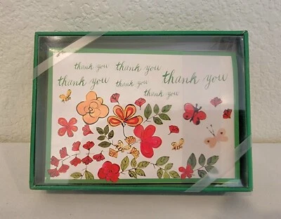 Andy Warhol Boxed Set of 12 Happy Butterfly Thank You Cards - Image 1 of 3