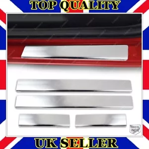Chrome Door Sill Protector 4 dr S.STEEL For LAND ROVER DISCOVERY III-IV LR3 LR4 - Picture 1 of 7