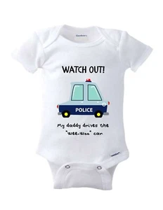 Daddy Wee-Woo Car Cute Onesie - Picture 1 of 14