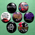 7 Ministry 1" Buttons Stigmata PTP Al Jourgensen RevCo Wax Trax Pailhead