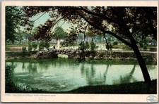 1906 Cincinnati, Ohio Postcard "The Lake in Lincoln Park" Detroit Pub. #10331