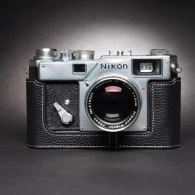 Genuine Real Leather Half Camera Case Bag Cover For Nikon S3 SP S2 Film Camera - Image 1 of 4