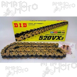 CATENA DID 520VX3 120-MAGLIE GOLD&BLACK PER DUCATI MONSTER 600 DAL 1994> - Imagen 1 de 1