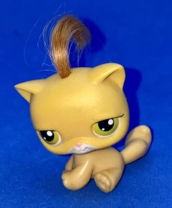 Littlest Pet Shop LPS Bronceado Pelo Corto Gato con Pelo Punto Verde Ojos #78 Hasbro - Imagen 1 de 3