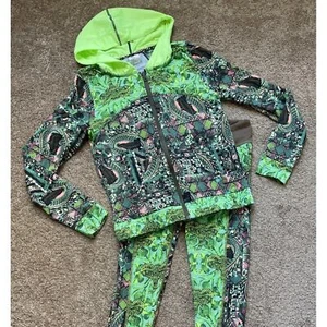 Maaji Athletic Set Womens Medium Leggings Jacket Athleisure Outdoor Casual Knit - Picture 1 of 16