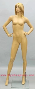 New 5 ft 10 in Female Mannequin Skin tone Face Make up Torso Body Form  SFE-51FT - Picture 1 of 4