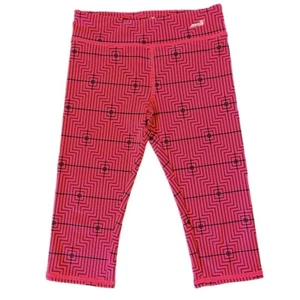 Avia Girls M (7-8) Active Performance Pants Cropped Capri Diva Pink Geometric - Picture 1 of 4