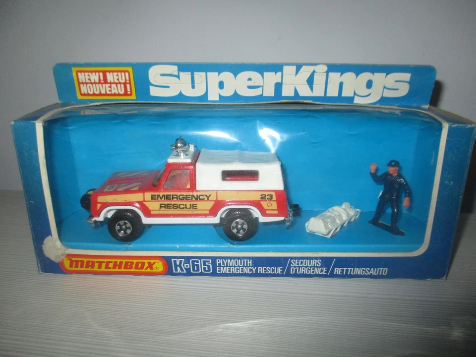 MATCHBOX  1/36 SUPERKINGS K-65 PLYMOUTH EMERGENCY RESCUE - Immagine 1 di 1
