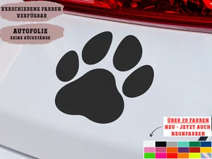 1861 Autoaufkleber Hundepfote Sticker Pfote waschstraßenfest - Bild 1 von 2