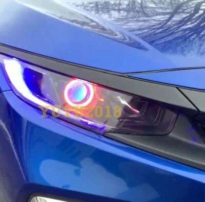 Anillo halo color ensueño para Honda Civic 16-18 Flow Chasing RGB BT APP Flash DRL Foto 1 de 4