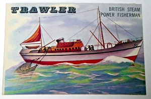 1955 Topps Rails & Sails #160 Trawler British Steam Power Fisherman - Picture 1 of 2