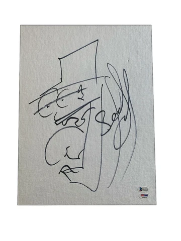 STEFAN LESSARD SIGNED  AUTOGRAPH HAND DRAWN SKETCH DAVE MATTHEWS BAND BECKETT 1 Cover