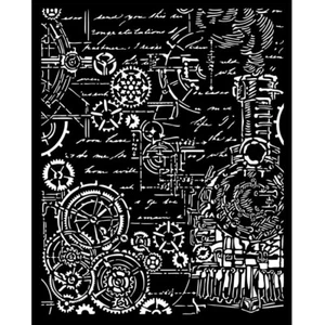 Stamperia SIR VAGABOND IN FANTASY WORLD - ENGRANAJES - PLANTILLA MEDIA 20CM X 25CM - Imagen 1 de 1