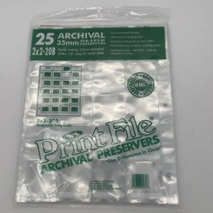 DRUCKDATEI 2"x2"-20B ARCHIV 35mm DIA PRESERVERS 25ct Seiten USA - NEU versiegelt - Bild 1 von 7
