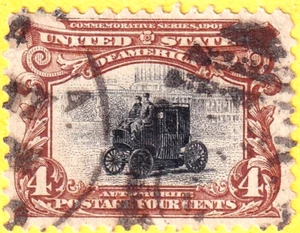 jis36 US STAMP SC# 296 4c 1901 USED CV$18.00 471 - Picture 1 of 2