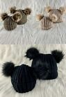 Newborn Kids Baby Toddler Girls Fur Pom Hat Winter Warm Knit Womens Beanie Cap