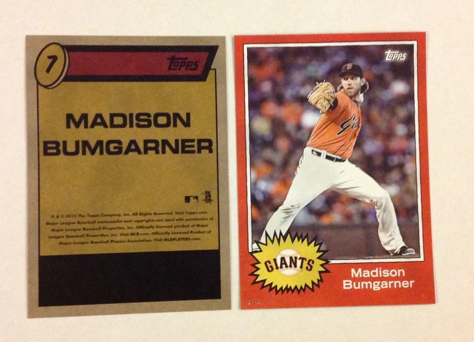 Madison Bumgarner #7 Giants ACE #ed/49 made 5x7 2015 Topps MLB Star Wars Tribute - Image 1 of 1