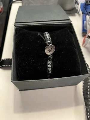 Chan Luu Black/Grey Mineral Stone Mix Black Leather Bracelet - Image 1 of 4