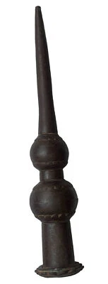 Lanza de extremo de lanza de hierro del siglo XVIII hecha a mano Foto 1 de 4