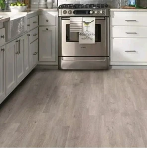 (24)TrafficMaster Plank Flooring 6" x 36" Peel + Stick Water Resistant Taupe Oak - Picture 1 of 9