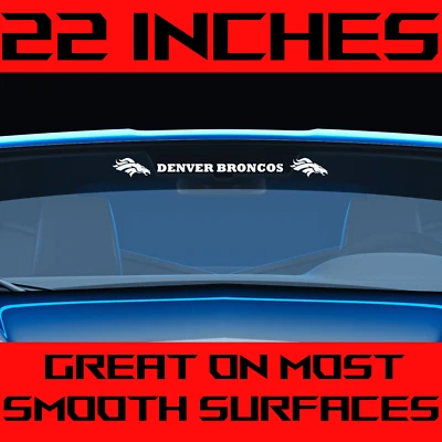 DENVER BRONCOS 22" Calcomanía/Pegatina-Regalo Ventilador-Ventana-Coche-Camión-Espejo-Agujero de Maíz Foto 1 de 4