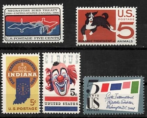 #1306-#1310 1966 US POSTAGE LOT OF five STAMPS , MNH - Picture 1 of 2