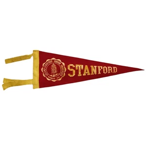 Banderín de colección Leland Stanford Junior University bien querido y usado - Imagen 1 de 18