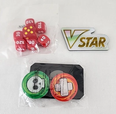 Pokemon GX Veneno Quemado Acrílico Contador-Vstar Marcadores Contador TCG-Dados Rojos Foto 1 de 4