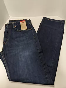 Levi's 505 Regular Fit Straight Leg Men's SIZE 32 X 34 Jeans DARK WASH - Picture 1 of 4