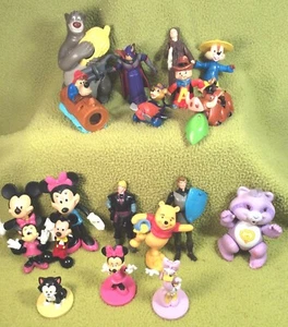 19 VTG Toys/Cake Toppers-People/Animals/Cars-Disney-Mattel-Plastic-RARE PVC LL13 - Picture 1 of 10