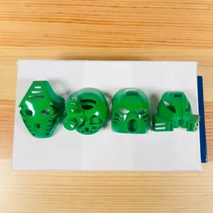 4x Original Lego Bionicle Kanohi Masks Green Hau Pakari Kakama Akaka X-Ray - Picture 1 of 13