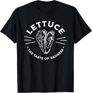 Lettuce The Taste Of Sadness Vegan Vegetarian T-Shirt Hoodie - Picture 1 of 12